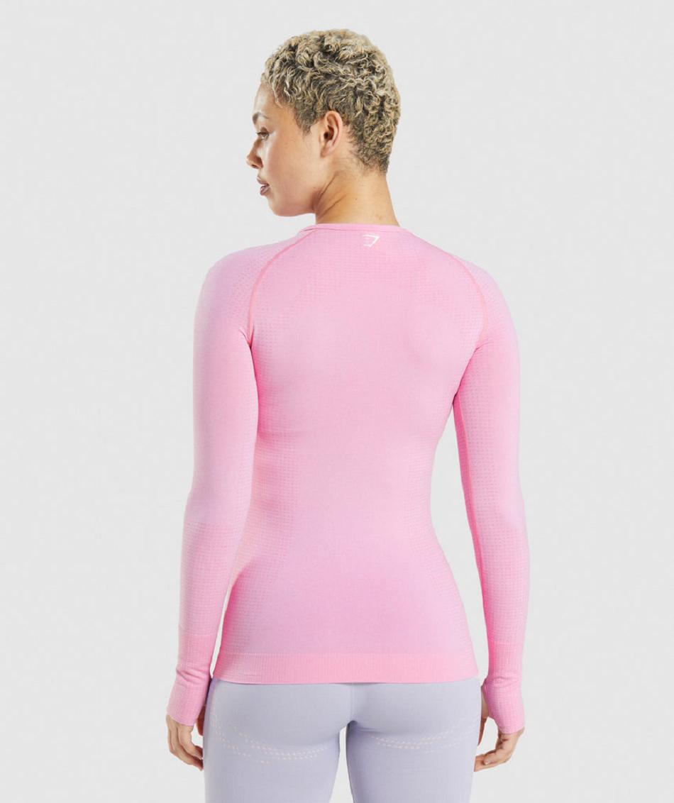 Μακρυμανικο Gymshark Vital Seamless 2.0 γυναικεια ροζ | GR_SG4125