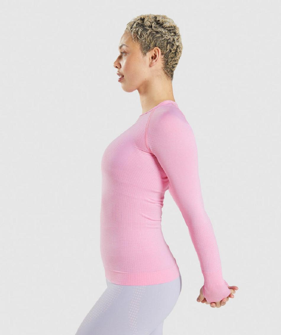 Μακρυμανικο Gymshark Vital Seamless 2.0 γυναικεια ροζ | GR_SG4125