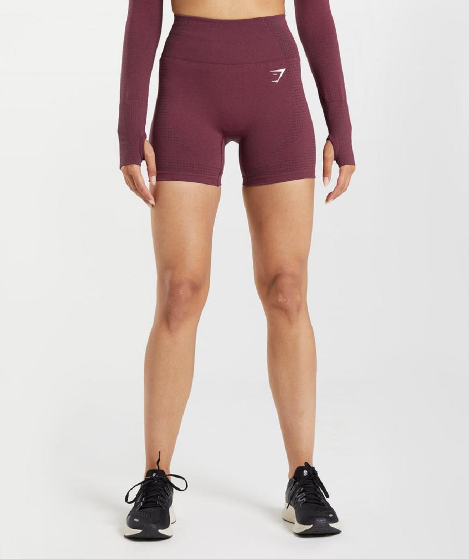 Σορτσ Gymshark Vital Seamless 2.0 γυναικεια μπορντο | GR_YJ7636
