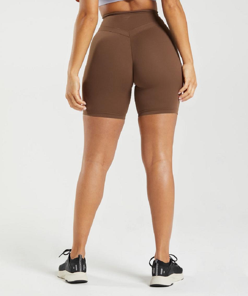 Σορτσ Gymshark Whitney Cycling γυναικεια καφε | GR_TA8280