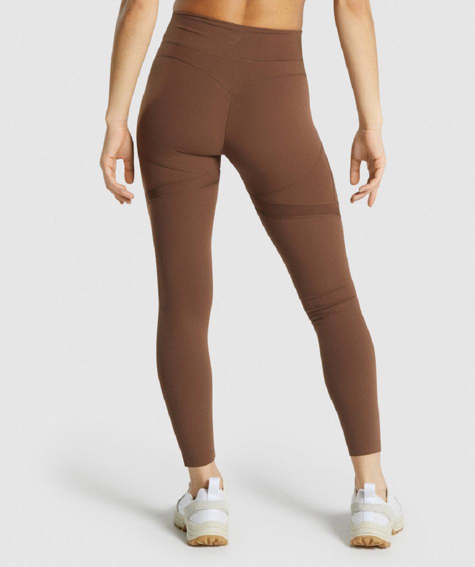 Κολαν Gymshark Whitney Mesh γυναικεια καφε | GR_BH8653