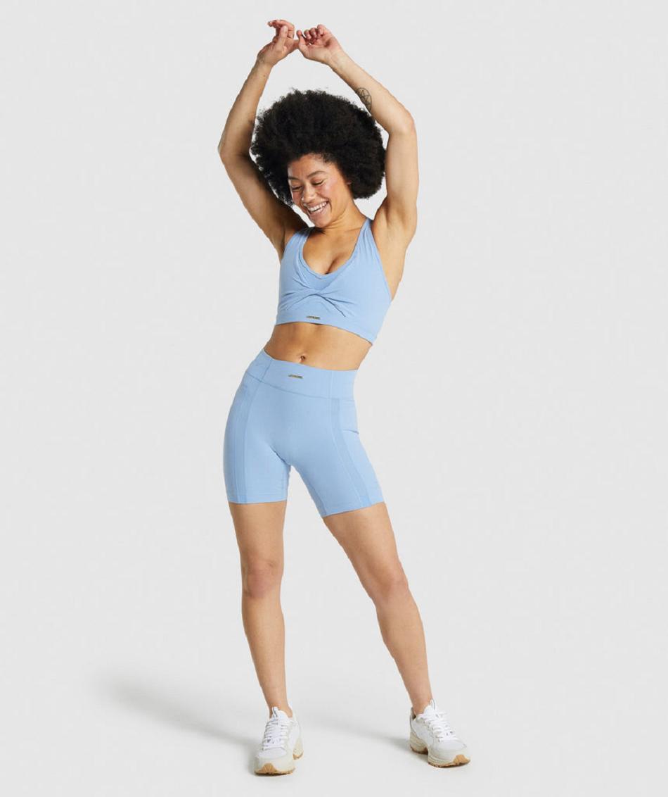 Σορτσ Gymshark Whitney Mesh γυναικεια μπλε | GR_CG7744