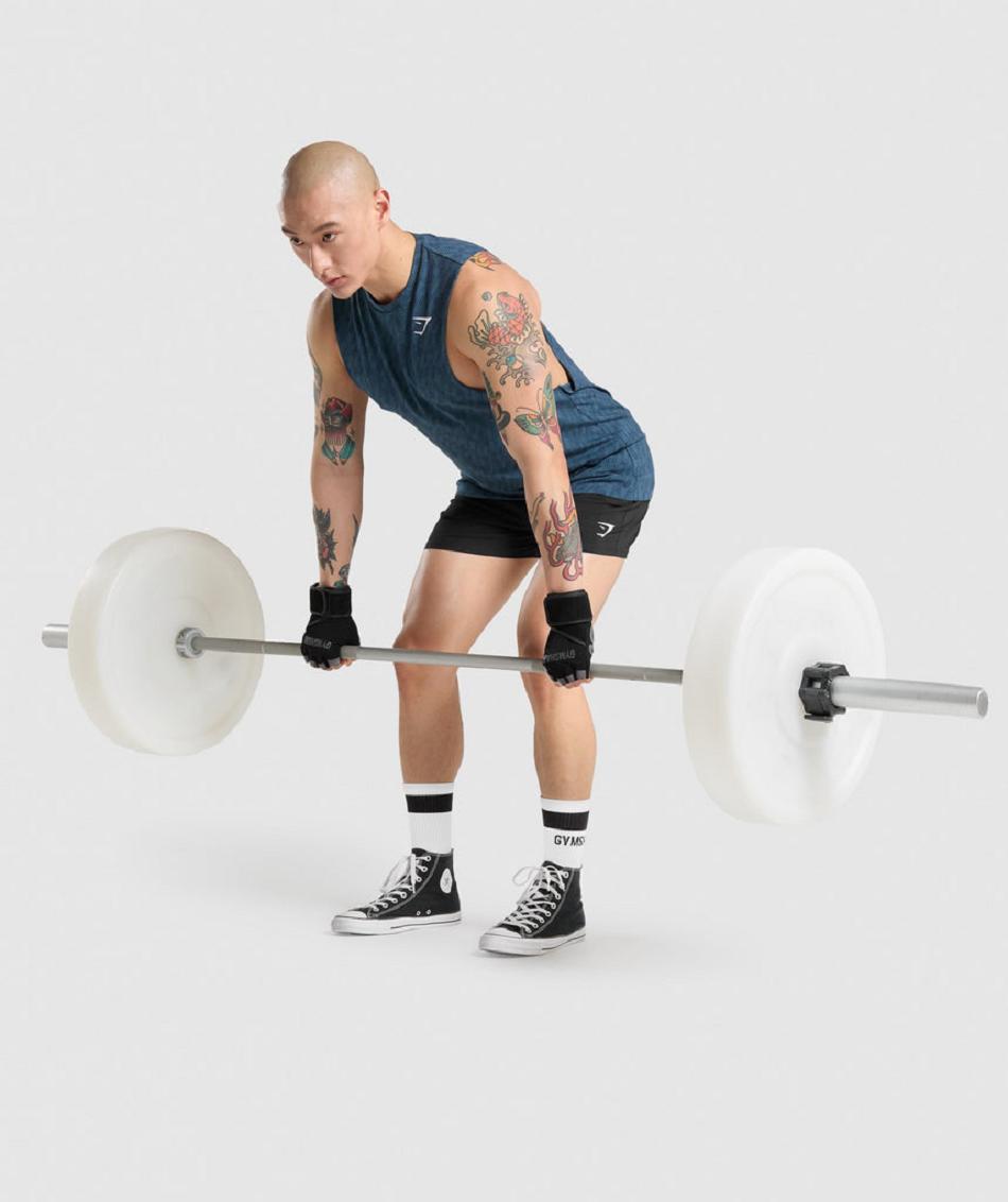 Εξοπλισμός Gymshark Wrap Lifting Gloves ανδρικα μαυρα | GR_V3236