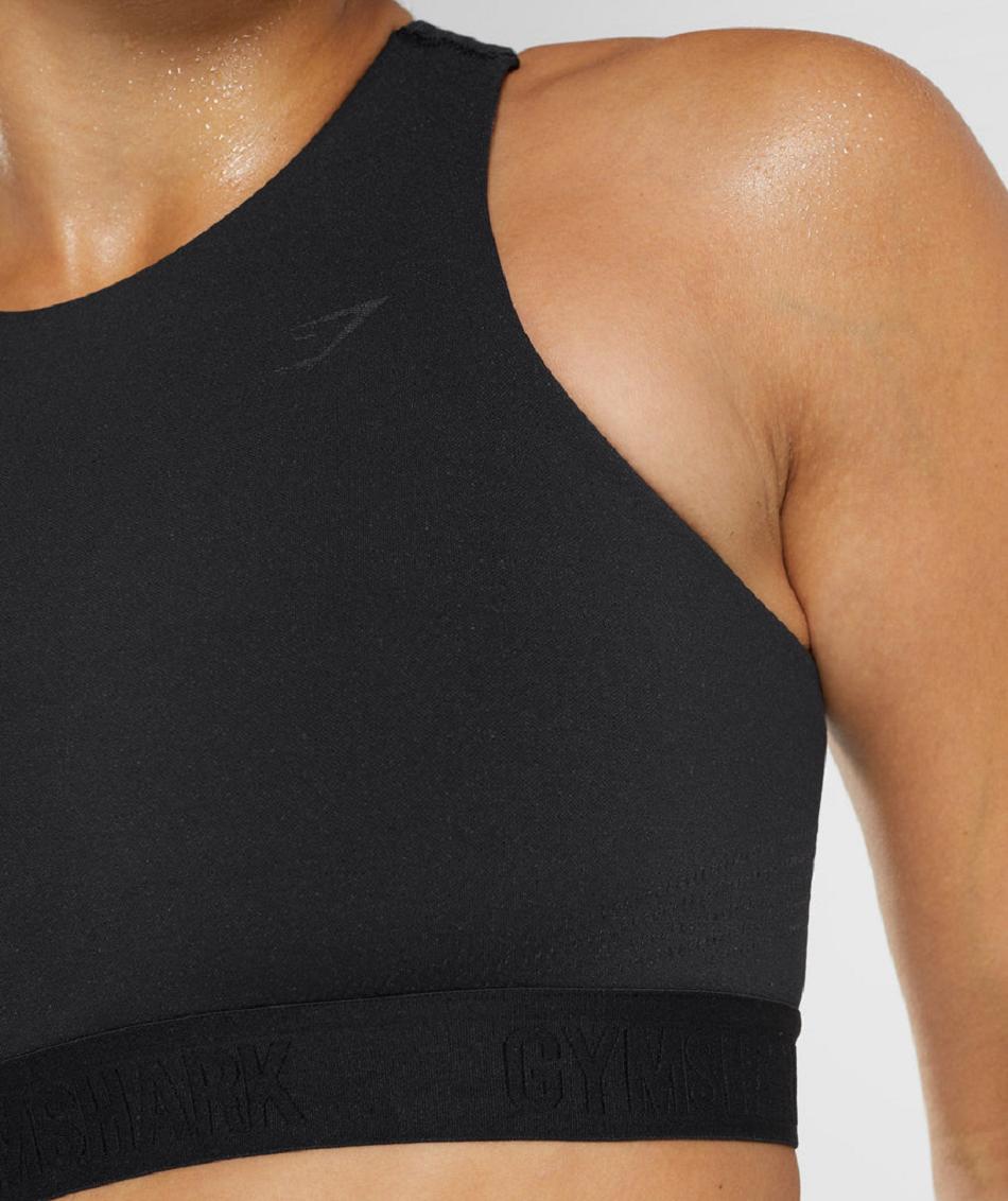 Αθλητικο Σουτιεν Gymshark 315 Performance High Neck γυναικεια μαυρα βαθυ γκρι | GR_S6727