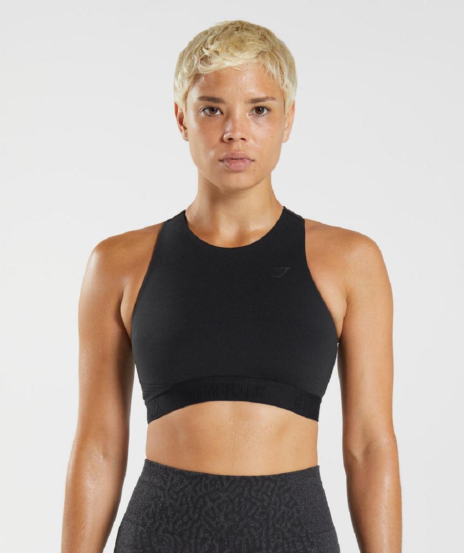 Αθλητικο Σουτιεν Gymshark 315 Performance High Neck γυναικεια μαυρα βαθυ γκρι | GR_S6727