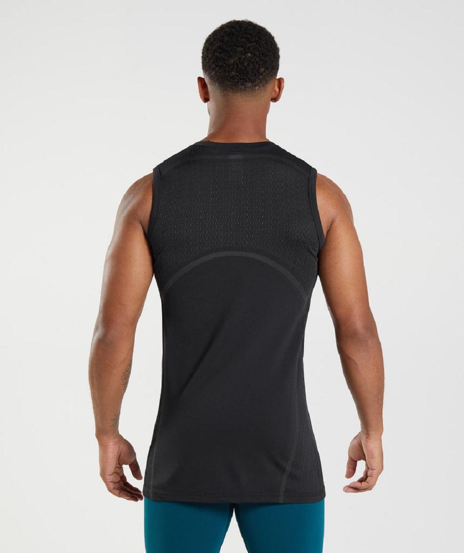 αμανικα μπλουζακια Gymshark 315 Seamless ανδρικα μαυρα | GR_O2325