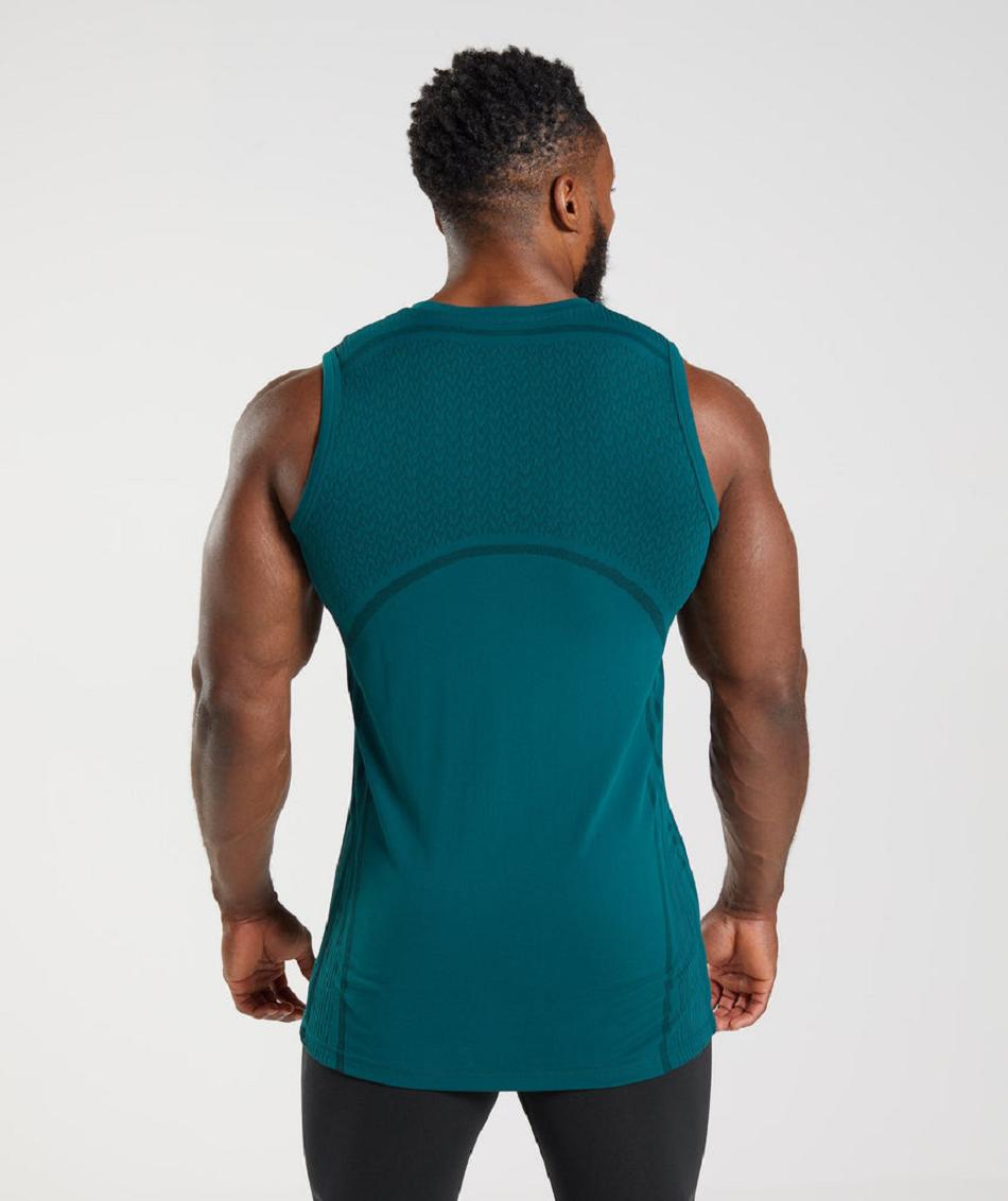 αμανικα μπλουζακια Gymshark 315 Seamless ανδρικα τυρκουάζ μαυρα | GR_AS9488