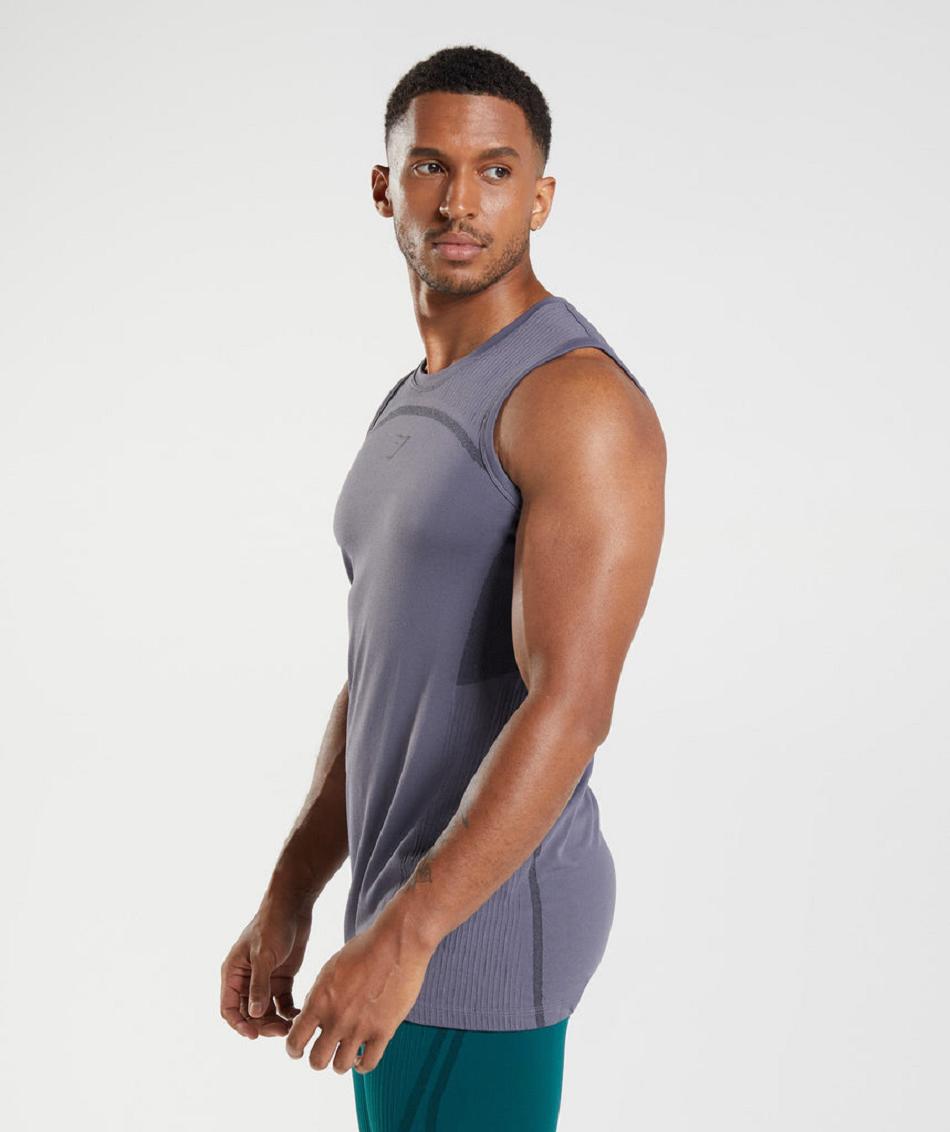 αμανικα μπλουζακια Gymshark 315 Seamless ανδρικα μωβ μαυρα | GR_CG6875