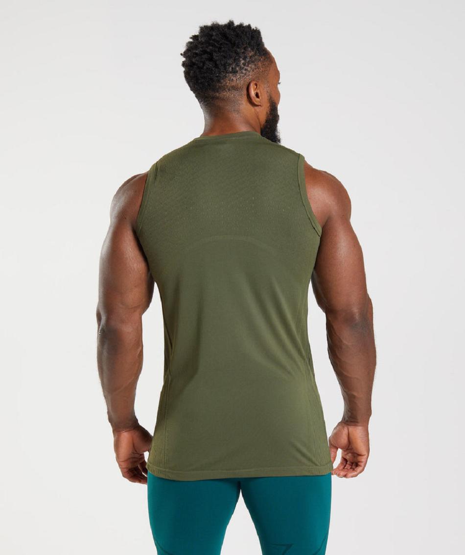 αμανικα μπλουζακια Gymshark 315 Seamless ανδρικα Ελιά πρασινο | GR_TC6888