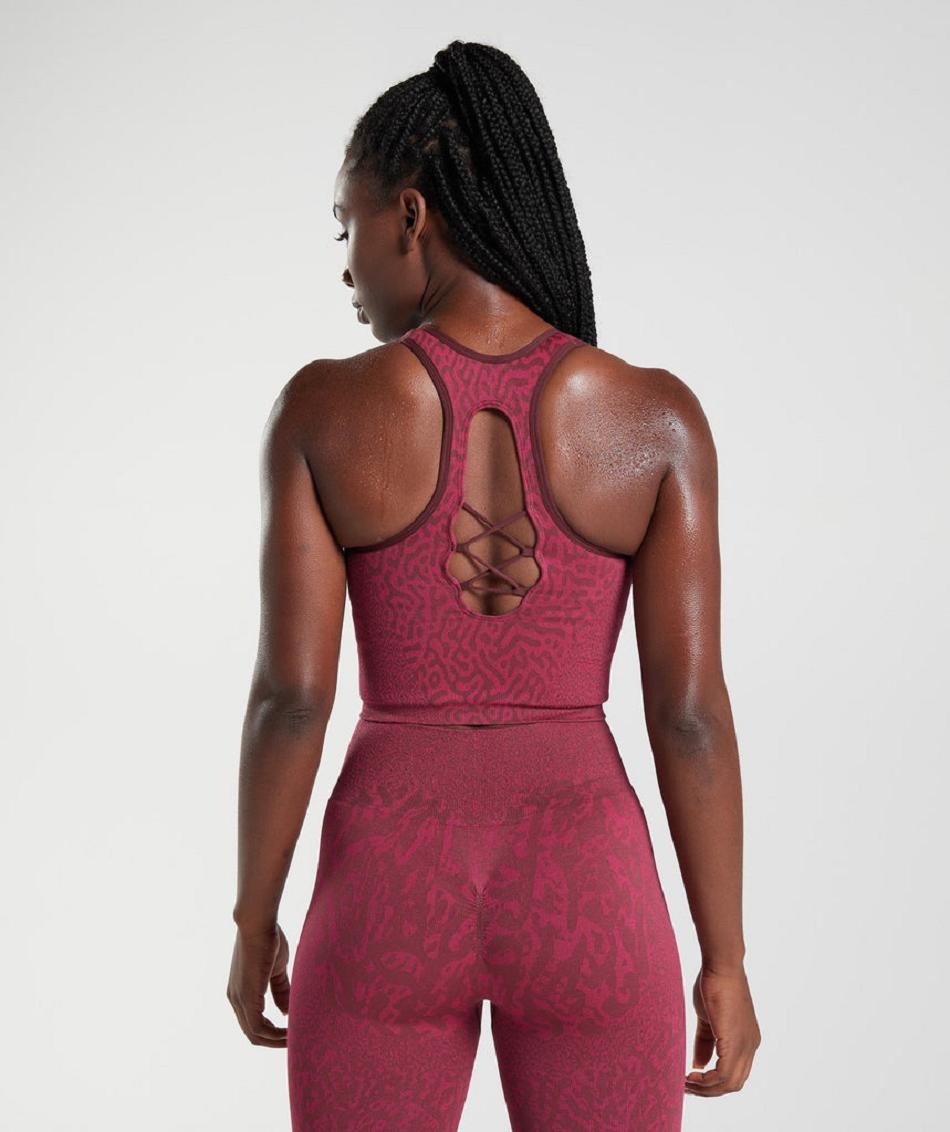 αμανικα μπλουζακια Gymshark Adapt Animal Seamless Crop γυναικεια ροζ καφε | GR_YJ5980