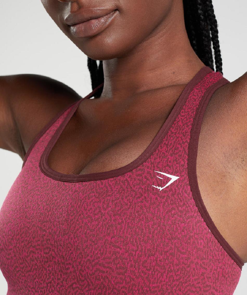 αμανικα μπλουζακια Gymshark Adapt Animal Seamless Crop γυναικεια ροζ καφε | GR_YJ5980