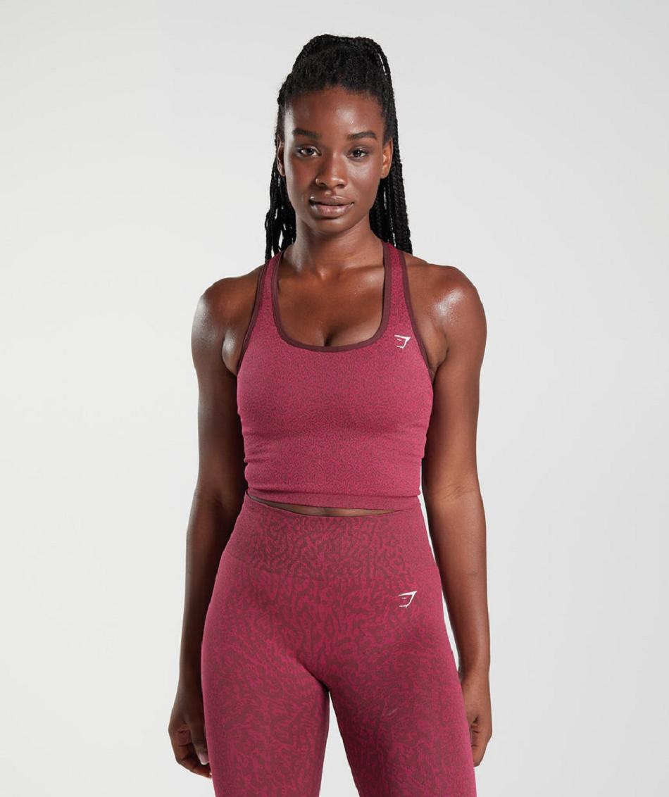 αμανικα μπλουζακια Gymshark Adapt Animal Seamless Crop γυναικεια ροζ καφε | GR_YJ5980