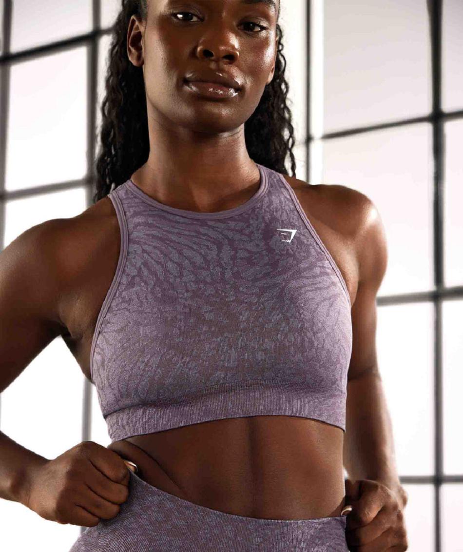 Αθλητικο Σουτιεν Gymshark Adapt Animal Seamless γυναικεια μωβ | GR_AS4058