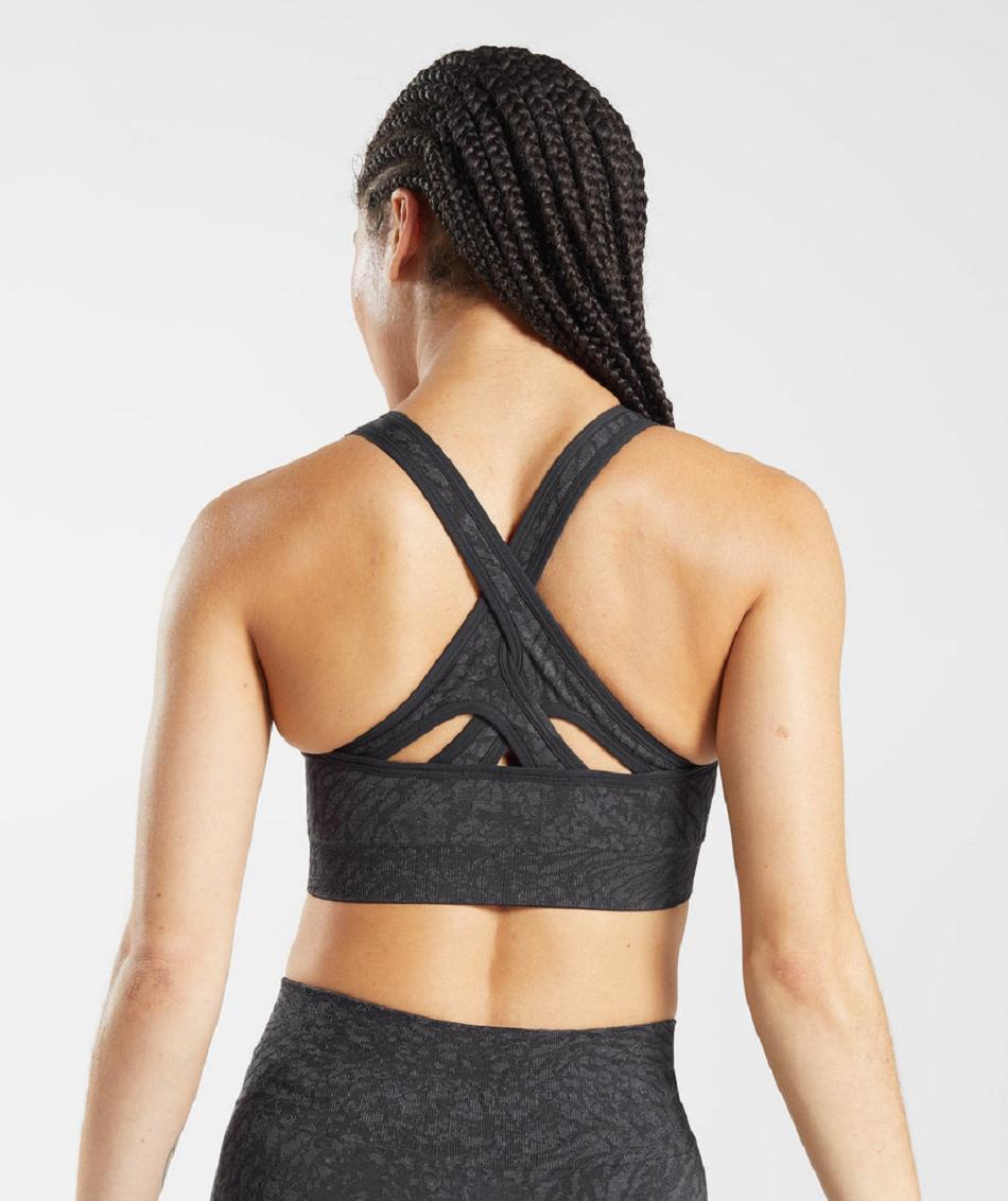 Αθλητικο Σουτιεν Gymshark Adapt Animal Seamless γυναικεια μαυρα | GR_AZ5930