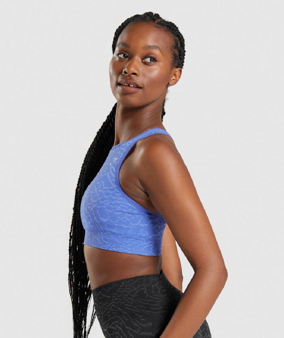 Αθλητικο Σουτιεν Gymshark Adapt Animal Seamless γυναικεια μπλε | GR_SG7885