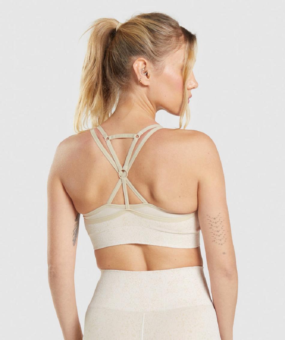 Αθλητικο Σουτιεν Gymshark Adapt Fleck Seamless γυναικεια ασπρα | GR_QX2043