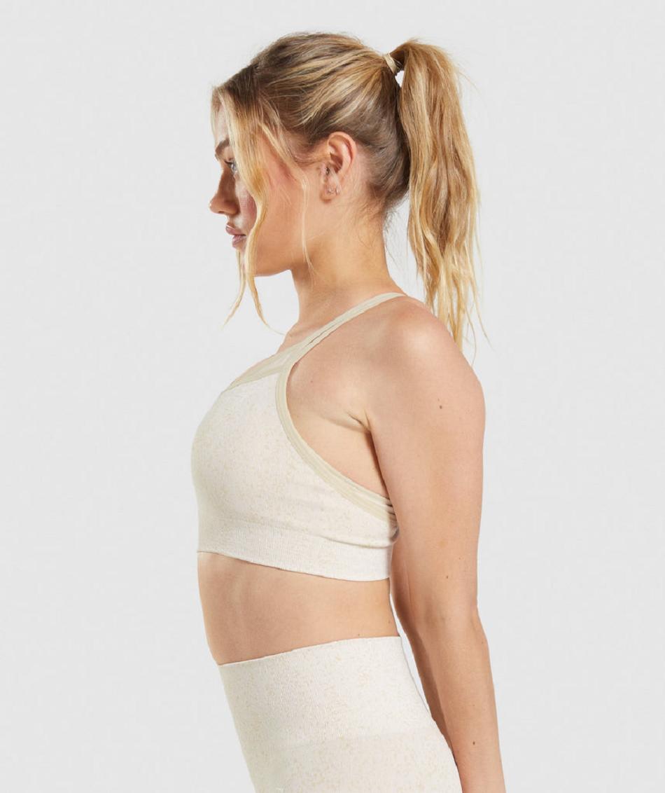 Αθλητικο Σουτιεν Gymshark Adapt Fleck Seamless γυναικεια ασπρα | GR_QX2043