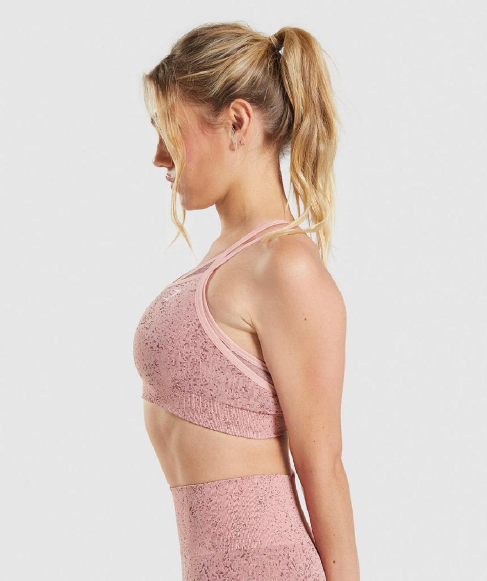 Αθλητικο Σουτιεν Gymshark Adapt Fleck Seamless γυναικεια ροζ | GR_XC8112