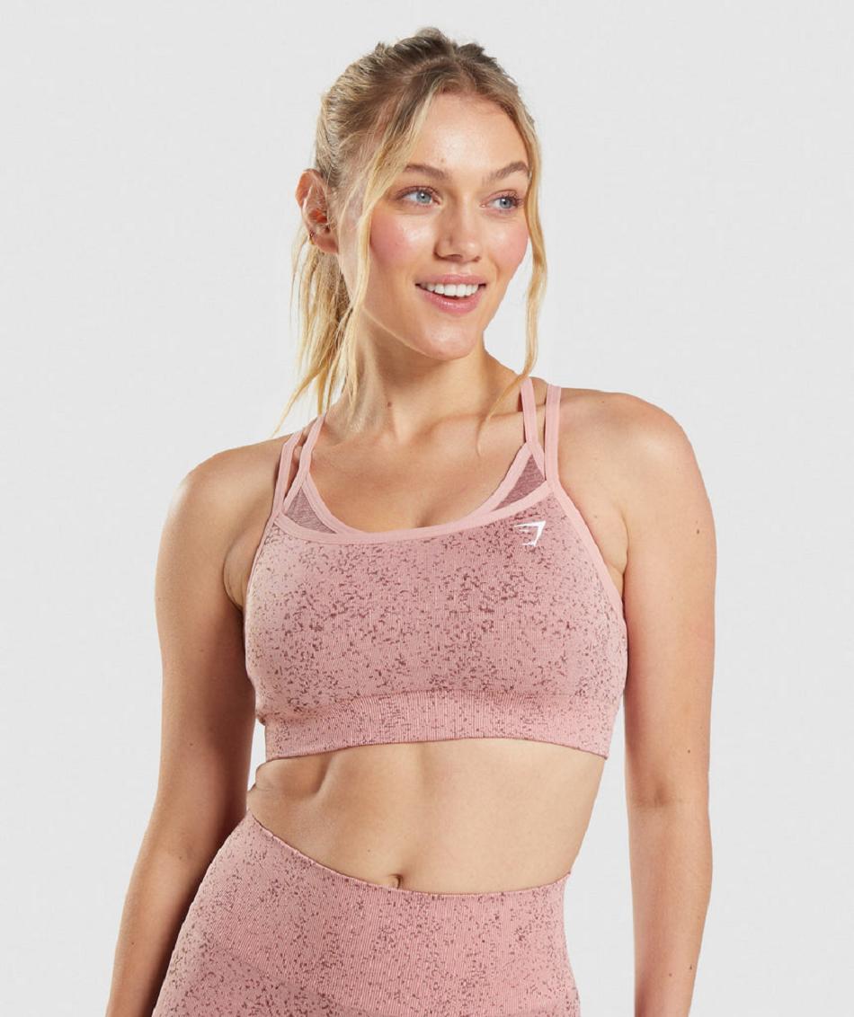 Αθλητικο Σουτιεν Gymshark Adapt Fleck Seamless γυναικεια ροζ | GR_XC8112