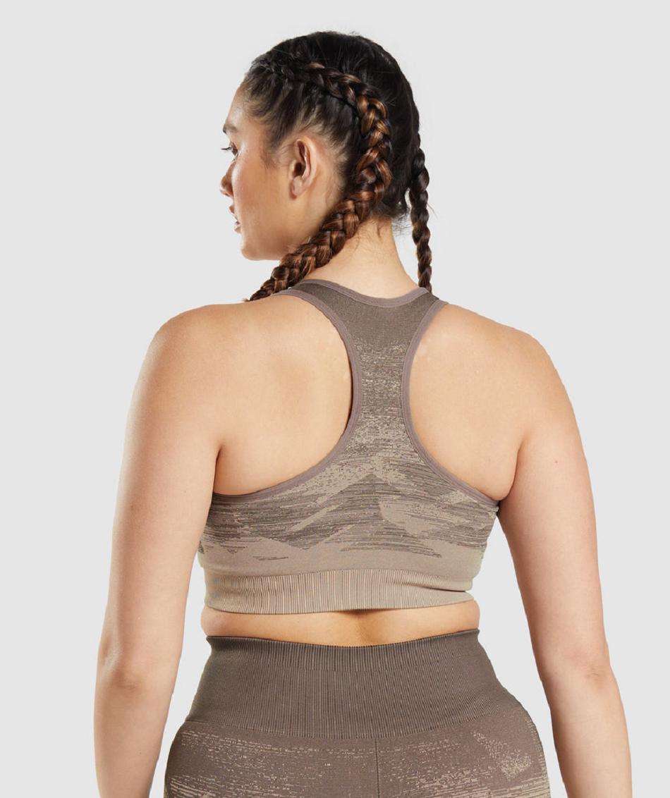 Αθλητικο Σουτιεν Gymshark Adapt Ombre Seamless γυναικεια καφε | GR_O9264