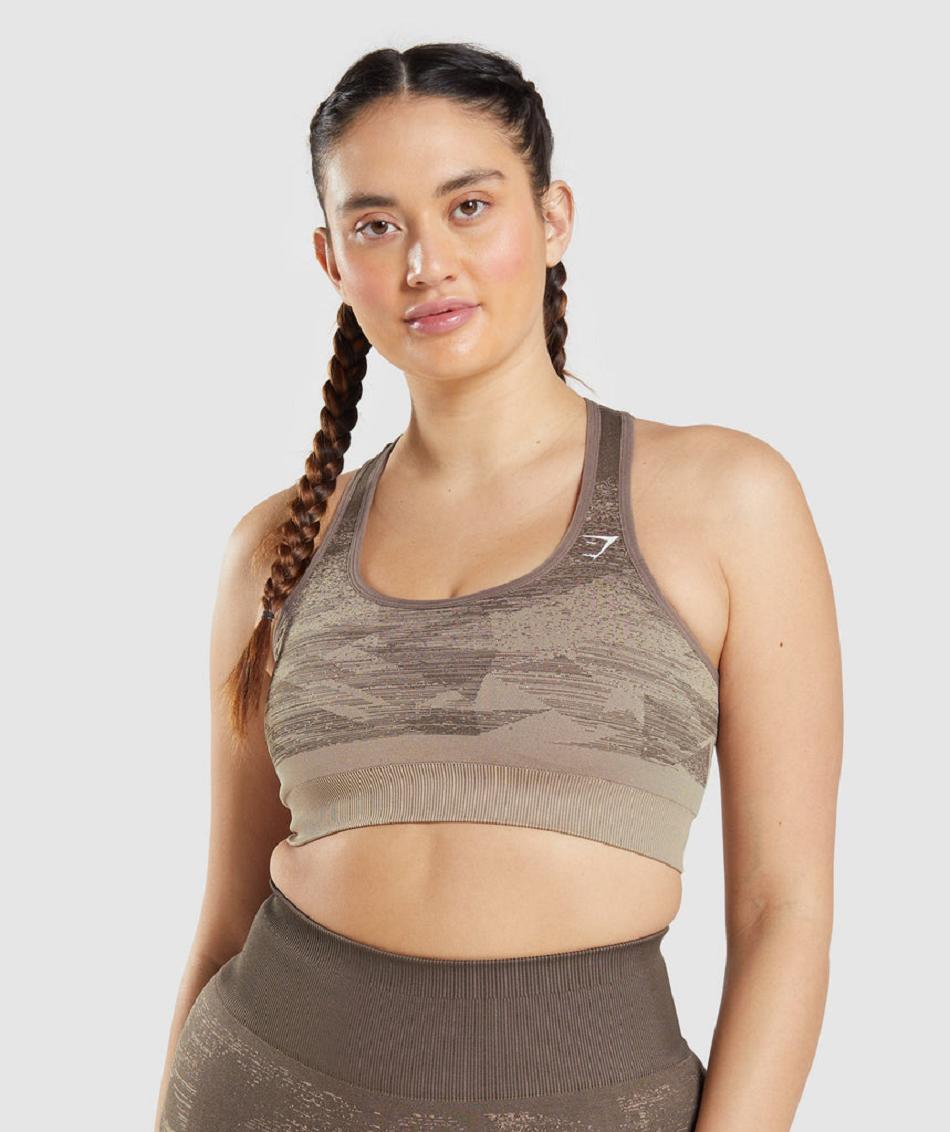 Αθλητικο Σουτιεν Gymshark Adapt Ombre Seamless γυναικεια καφε | GR_O9264