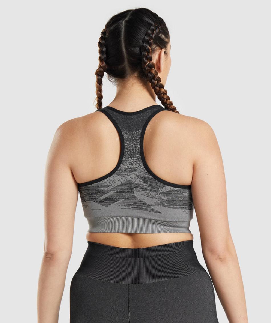 Αθλητικο Σουτιεν Gymshark Adapt Ombre Seamless γυναικεια μαυρα | GR_QX7666
