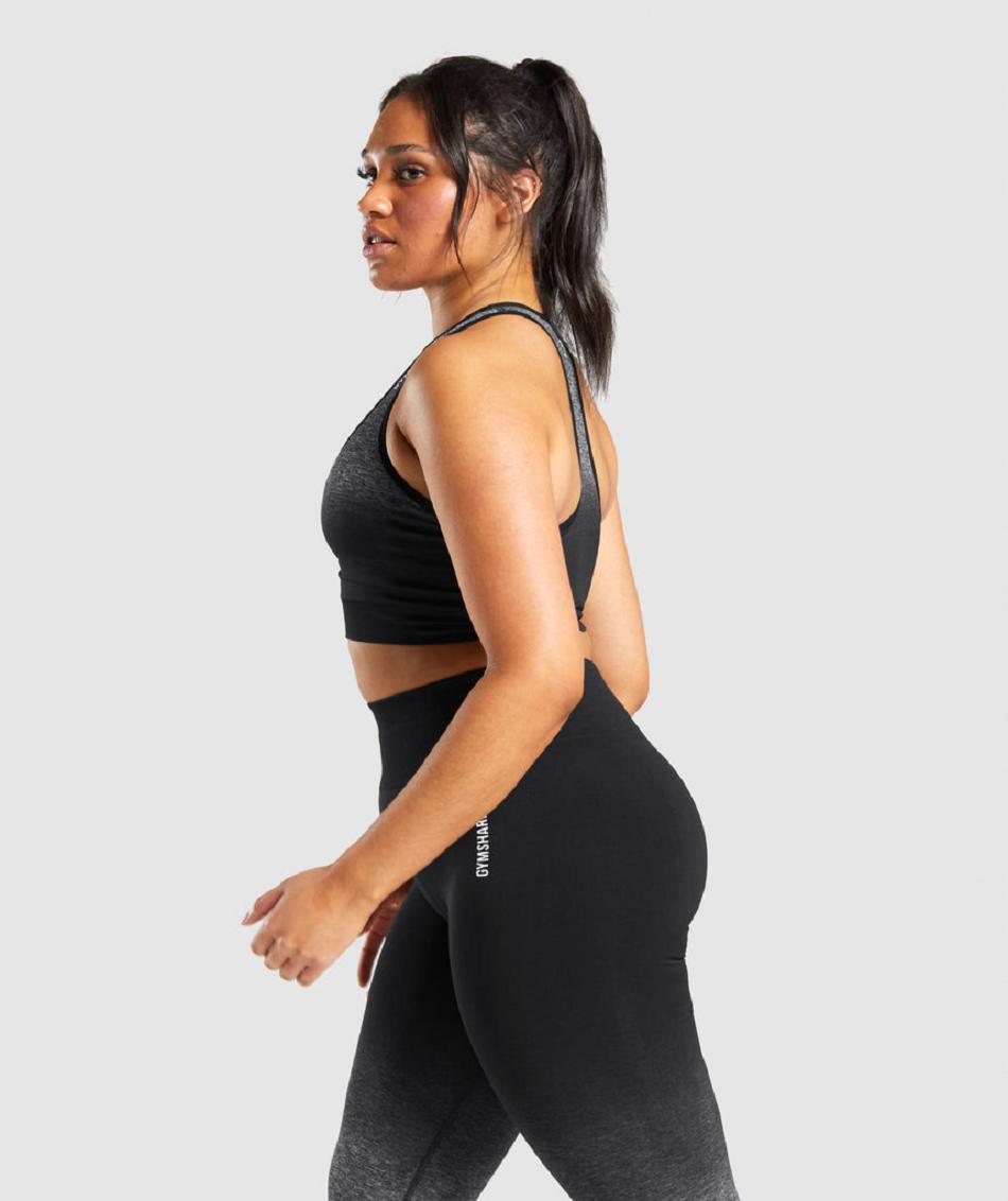 Αθλητικο Σουτιεν Gymshark Adapt Ombre Seamless γυναικεια μαυρα μαυρα | GR_ZI1333