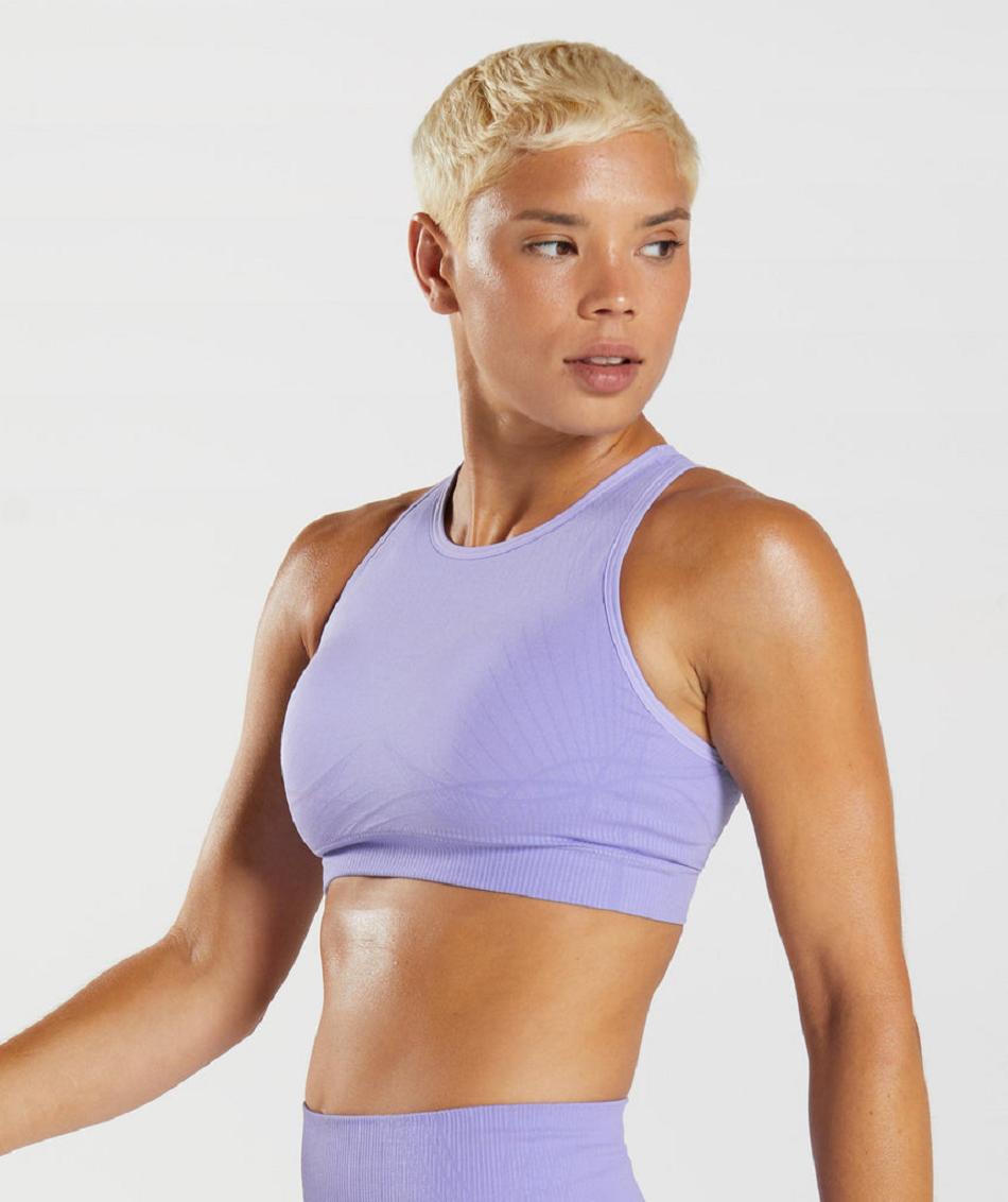 Αθλητικο Σουτιεν Gymshark Apex Seamless γυναικεια μωβ μωβ | GR_SU1034