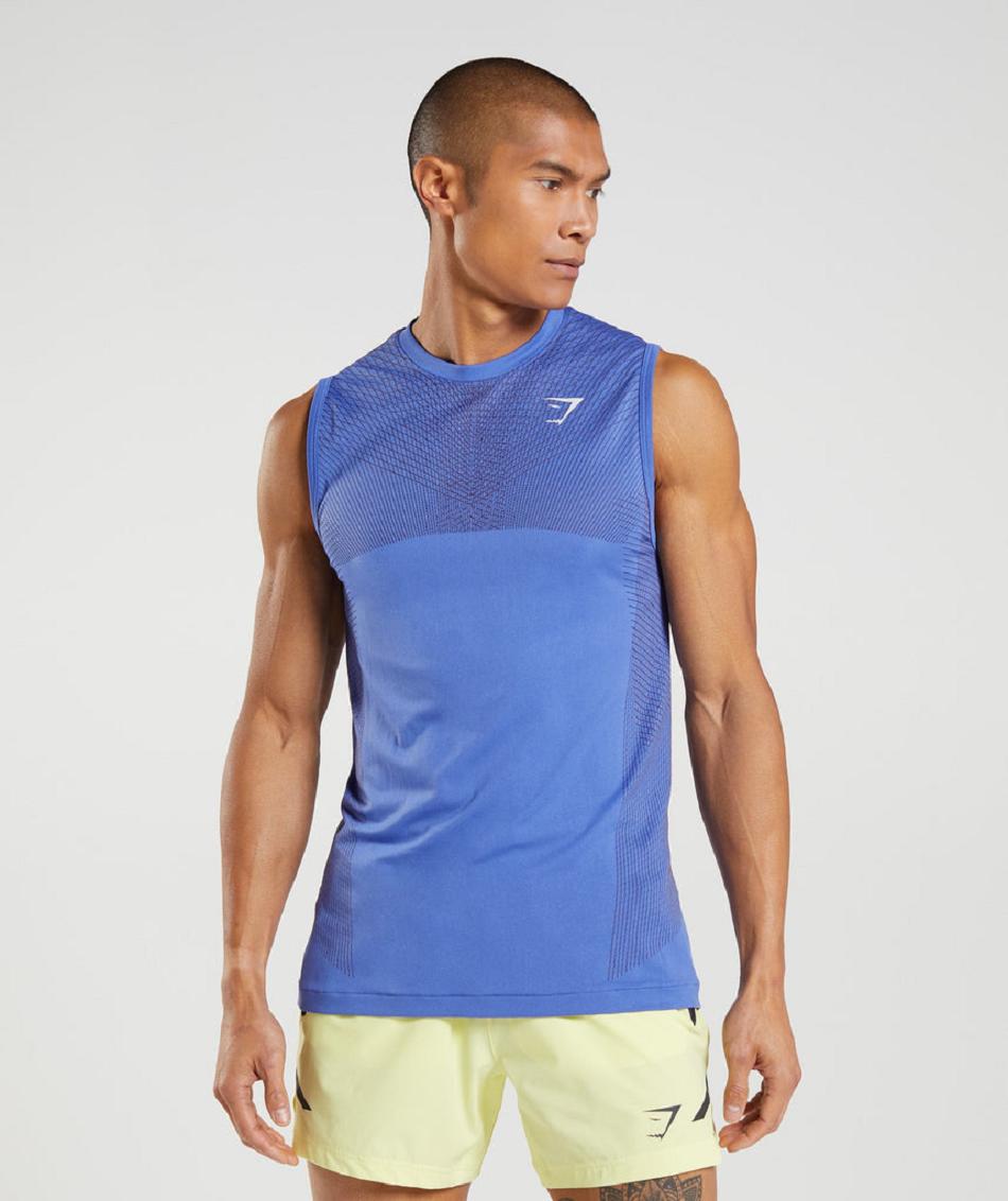 αμανικα μπλουζακια Gymshark Apex Seamless ανδρικα μπλε μαυρα γκρι | GR_MI9112