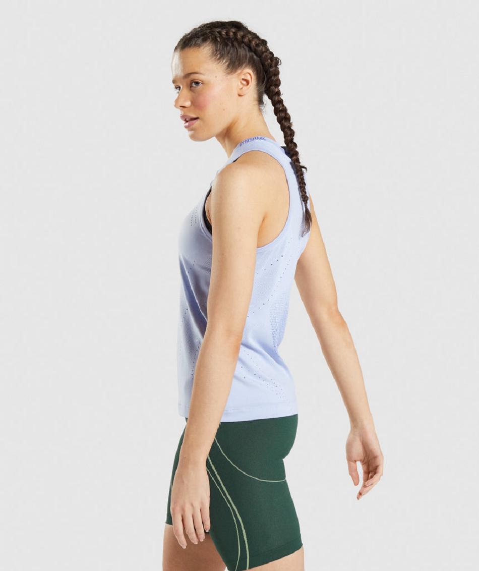 αμανικα μπλουζακια Gymshark Apex Seamless γυναικεια λεβάντα μπλε μπλε | GR_QZ3161