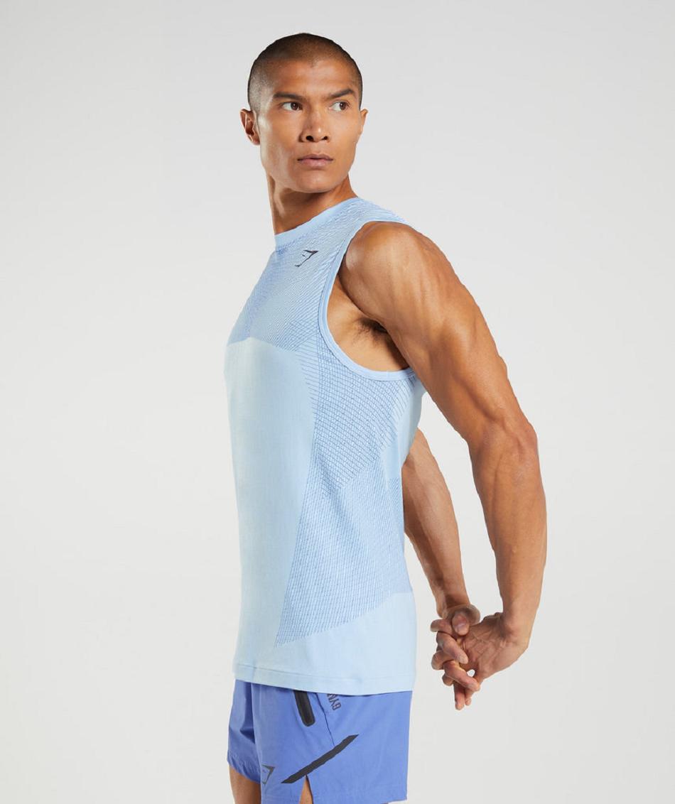 αμανικα μπλουζακια Gymshark Apex Seamless ανδρικα Μπεζ μπλε μπλε | GR_SG5548