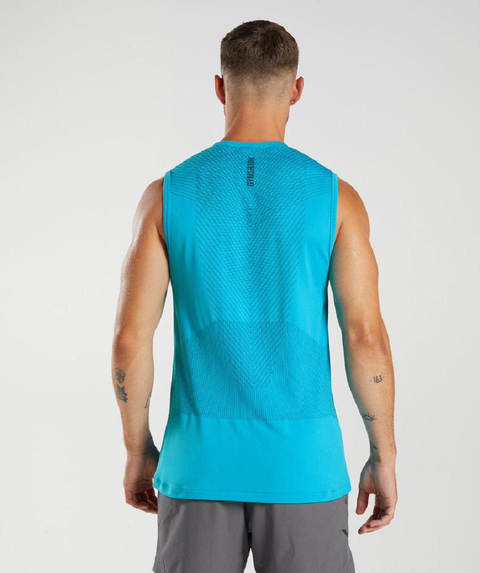 αμανικα μπλουζακια Gymshark Apex Seamless ανδρικα σκούρο γκρι μπλε μπλε | GR_AS3310
