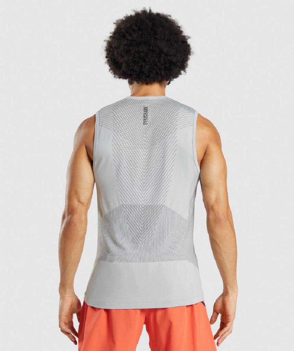 αμανικα μπλουζακια Gymshark Apex Seamless ανδρικα ανοιχτο γκρι μαυρα γκρι | GR_N3061