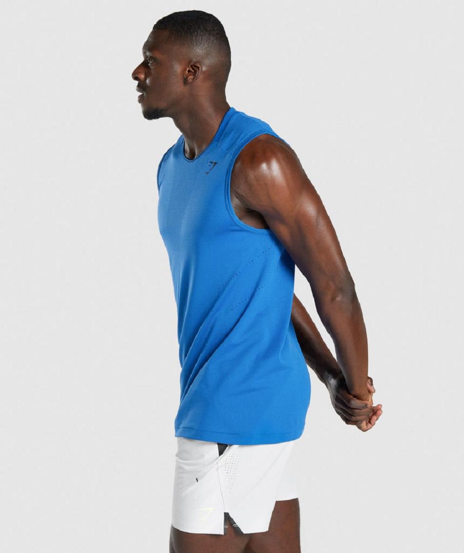 αμανικα μπλουζακια Gymshark Apex ανδρικα μπλε | GR_O3667