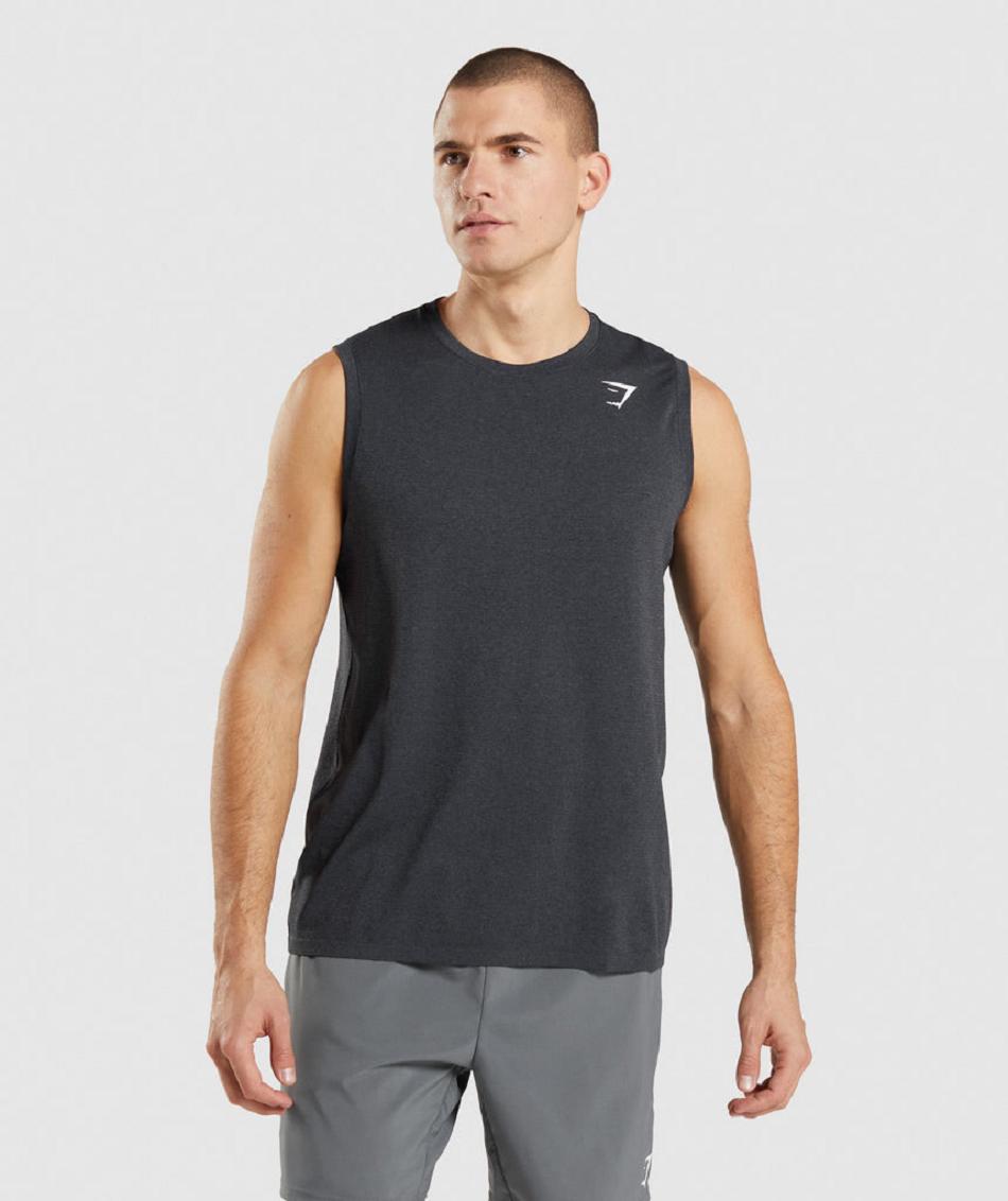 αμανικα μπλουζακια Gymshark Arrival Seamless ανδρικα μαυρα | GR_TG2098