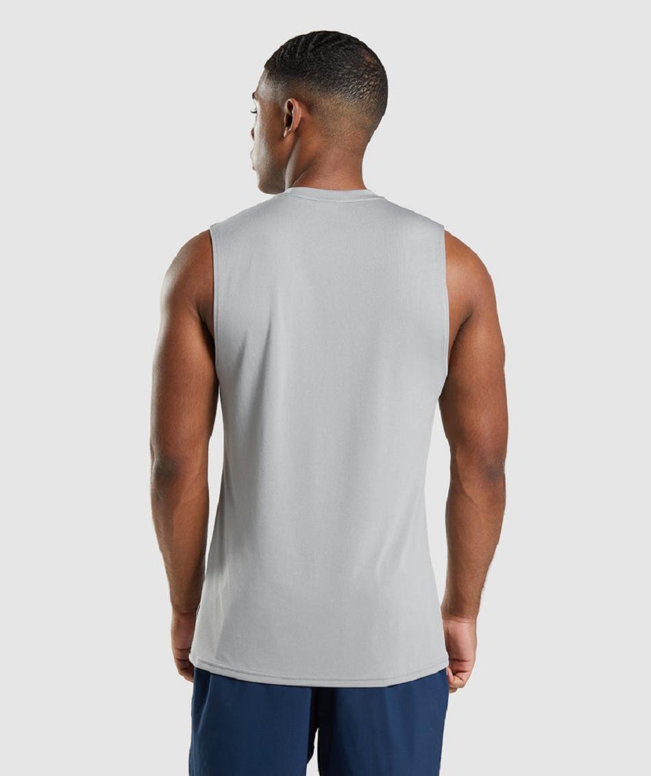 αμανικα μπλουζακια Gymshark Arrival Sleeveless ανδρικα γκρι | GR_EG4077