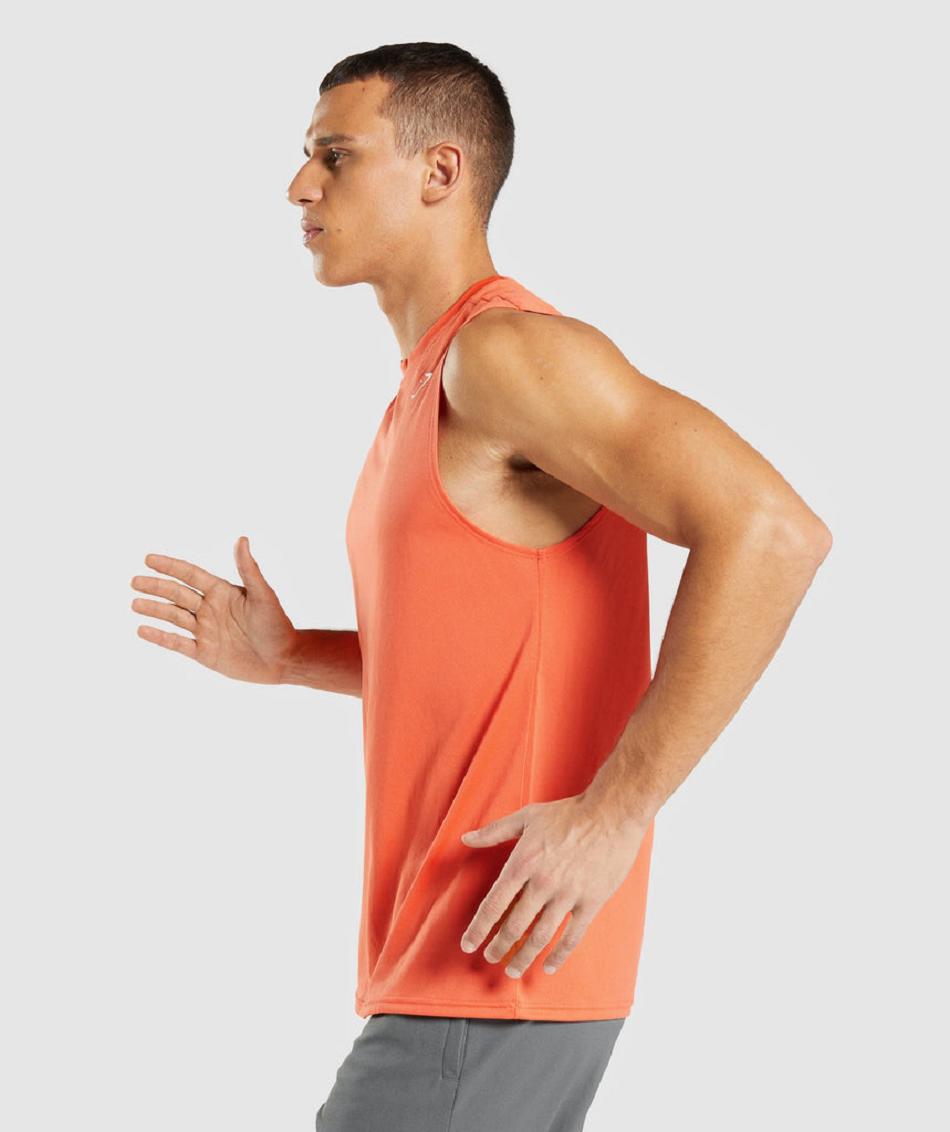 αμανικα μπλουζακια Gymshark Arrival Sleeveless ανδρικα πορτοκαλι | GR_XC1005