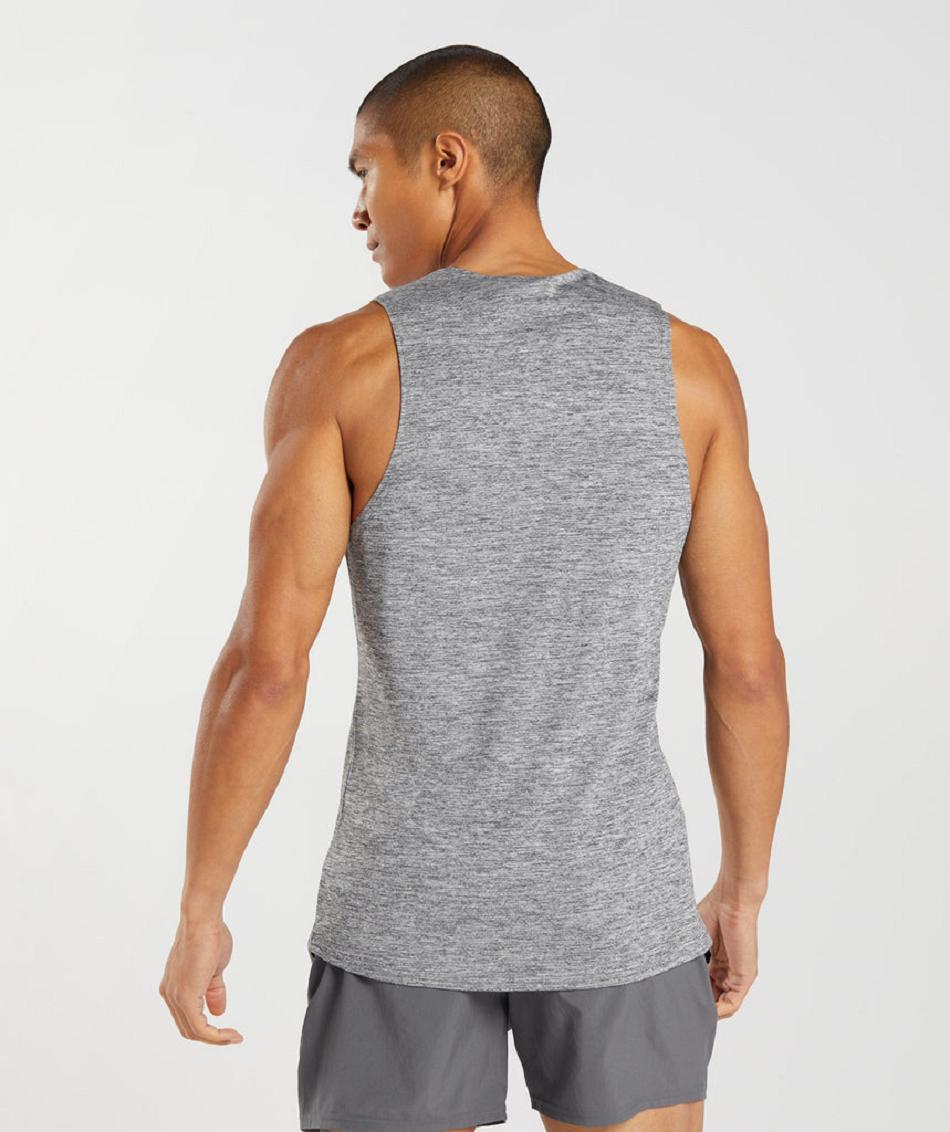 αμανικα μπλουζακια Gymshark Arrival Slim Marl ανδρικα γκρι ανοιχτο γκρι | GR_BO5357