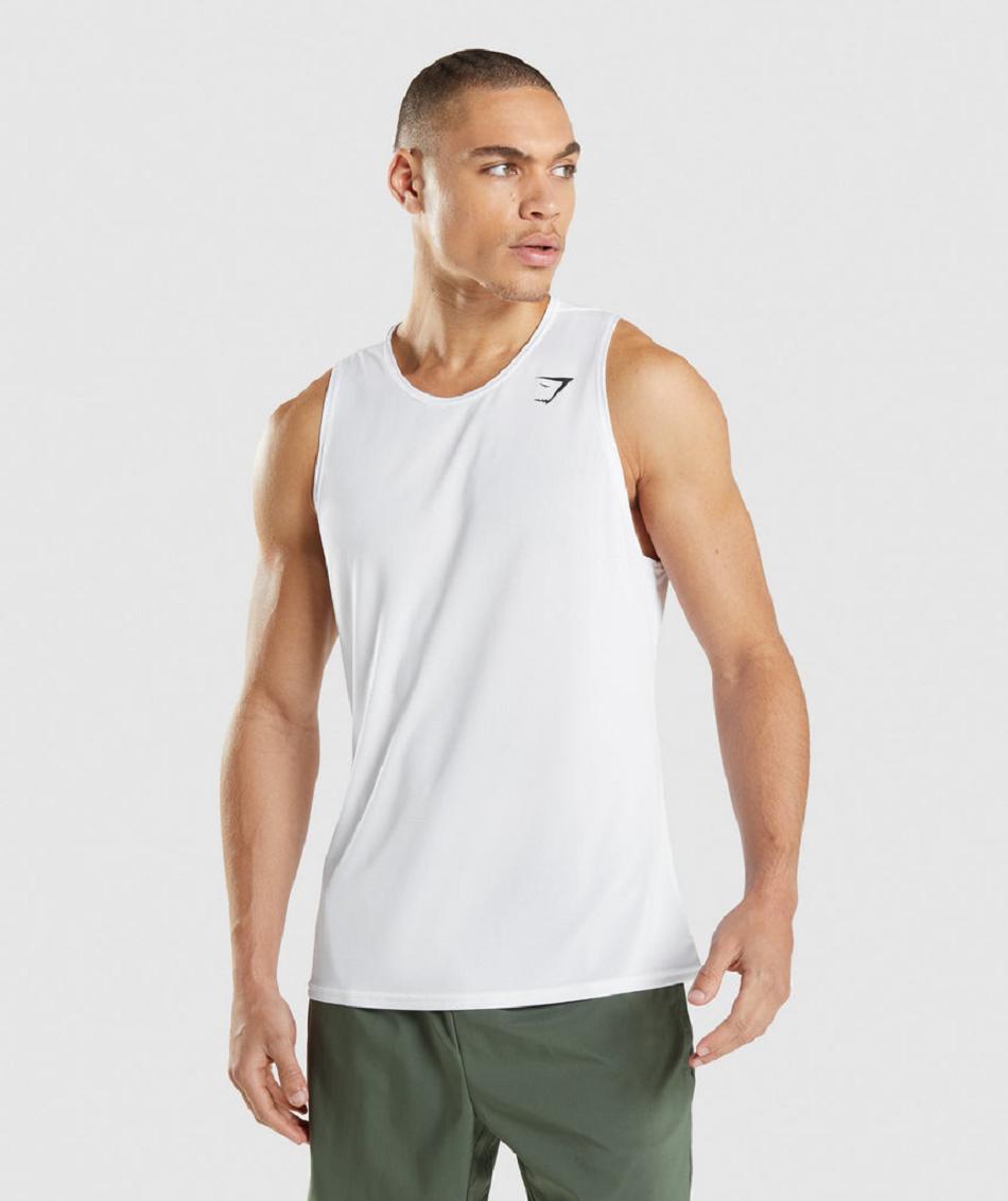 αμανικα μπλουζακια Gymshark Arrival ανδρικα ασπρα | GR_BH9989