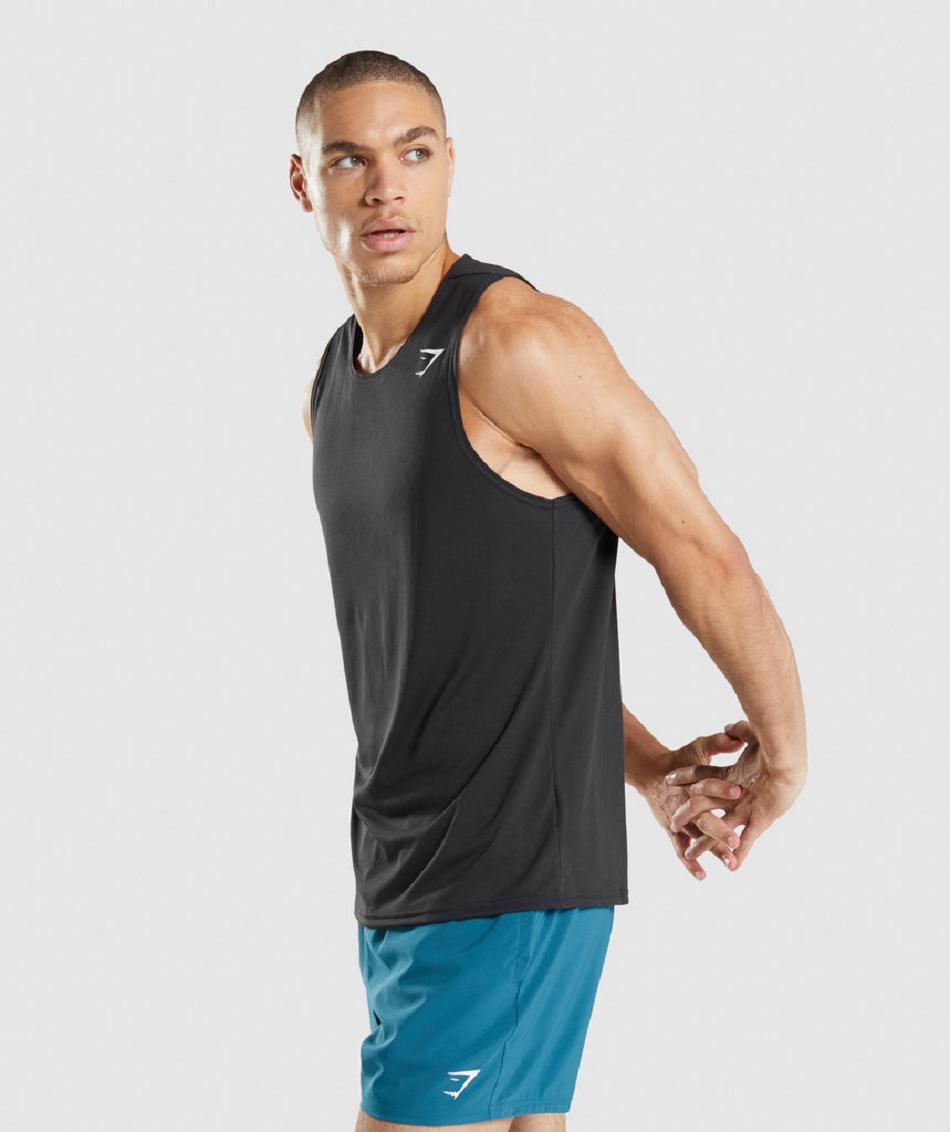 αμανικα μπλουζακια Gymshark Arrival ανδρικα μαυρα | GR_K7611