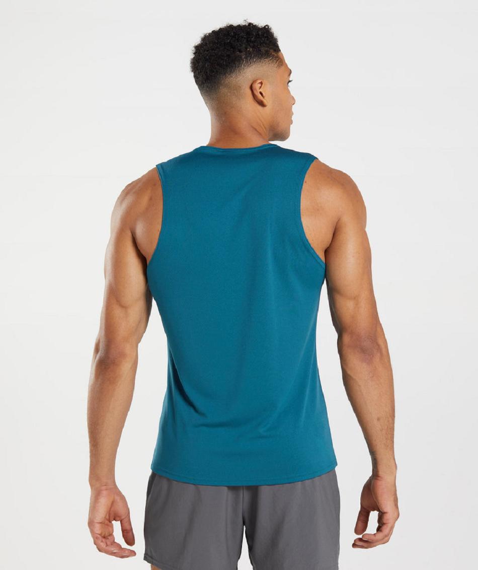 αμανικα μπλουζακια Gymshark Arrival ανδρικα μπλε | GR_TG9492