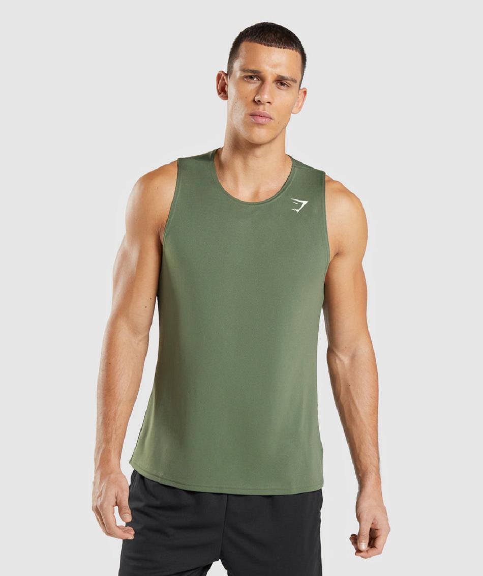 αμανικα μπλουζακια Gymshark Arrival ανδρικα Ελιά | GR_TH5400