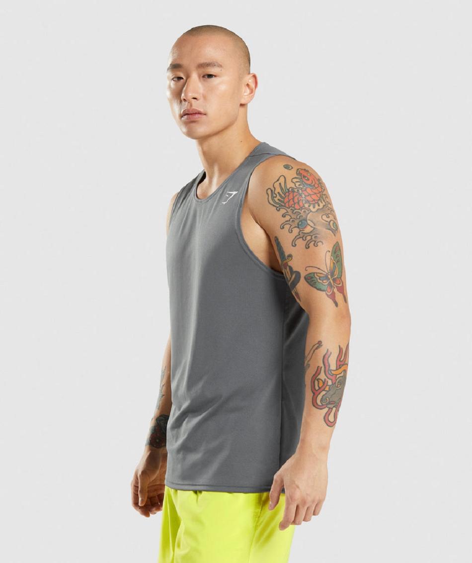 αμανικα μπλουζακια Gymshark Arrival ανδρικα γκρι | GR_VV5244