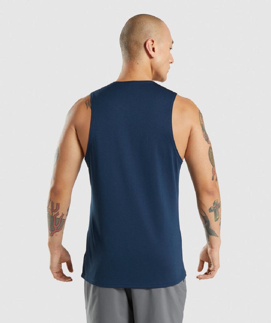 αμανικα μπλουζακια Gymshark Arrival ανδρικα σκουρο μπλε | GR_KO6559