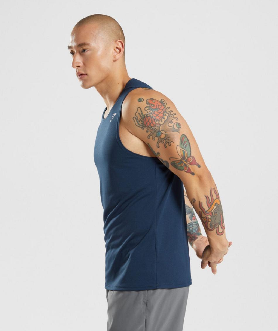 αμανικα μπλουζακια Gymshark Arrival ανδρικα σκουρο μπλε | GR_KO6559