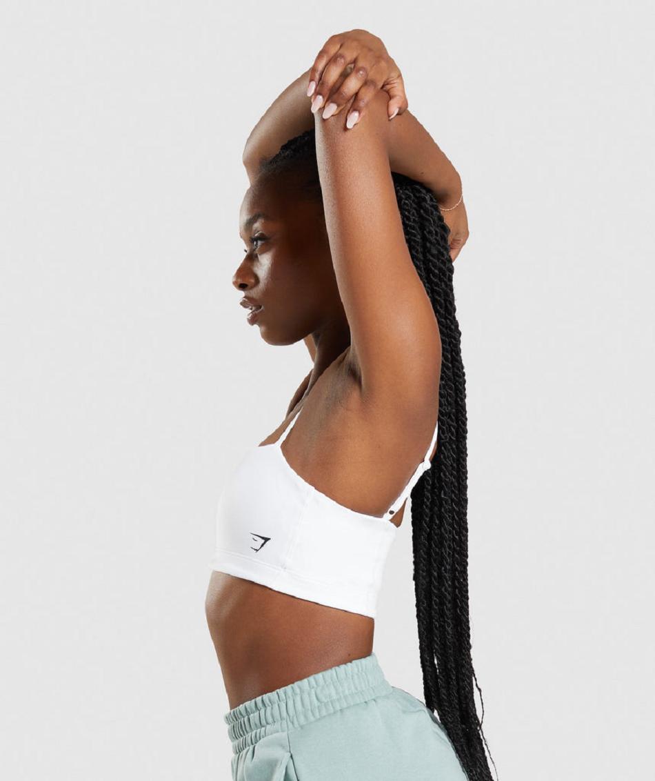 Αθλητικο Σουτιεν Gymshark Bandeau γυναικεια ασπρα | GR_AS1187