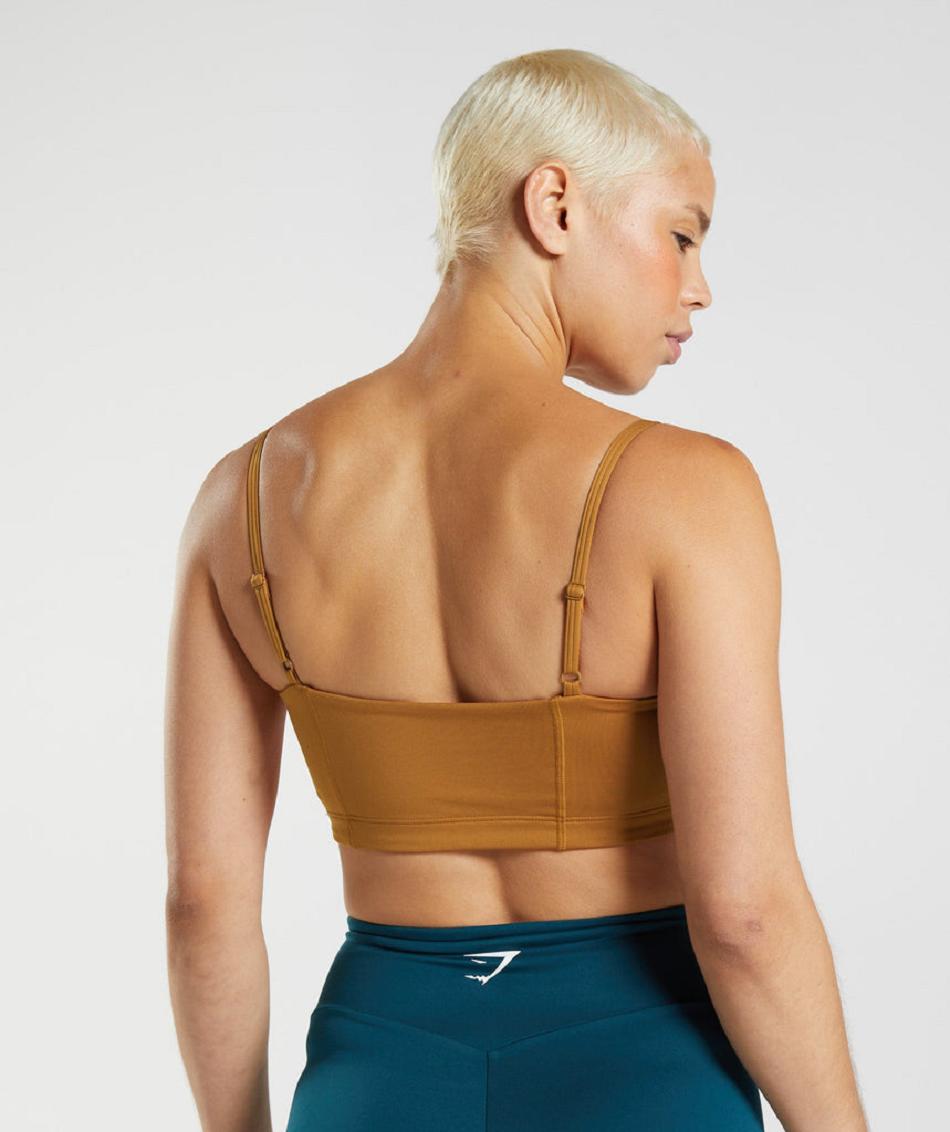 Αθλητικο Σουτιεν Gymshark Bandeau γυναικεια καφε | GR_NN6721