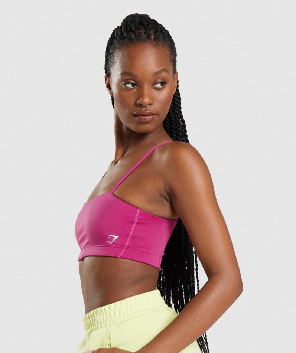 Αθλητικο Σουτιεν Gymshark Bandeau γυναικεια ροζ | GR_Q1269