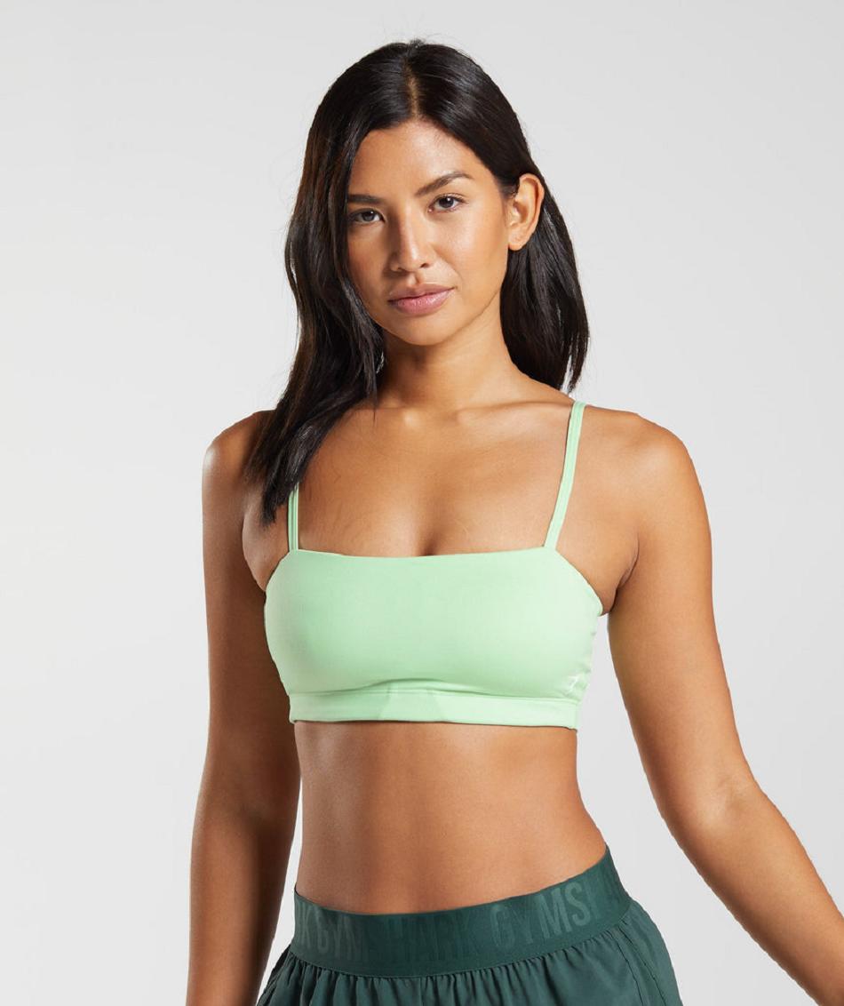 Αθλητικο Σουτιεν Gymshark Bandeau γυναικεια πρασινο | GR_XC3476