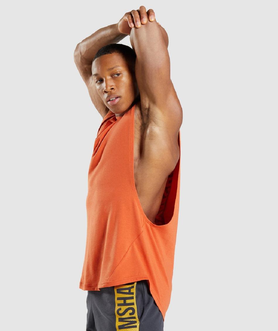 αμανικα μπλουζακια Gymshark Bold Drop Arm ανδρικα πορτοκαλι | GR_QX4359